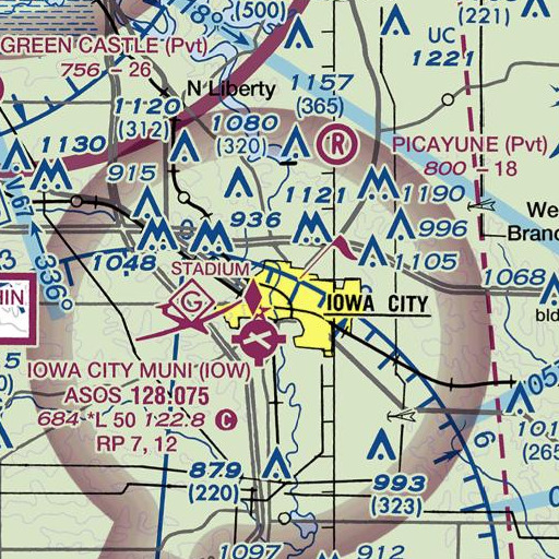 FAA VFR chart of Dey House, IA