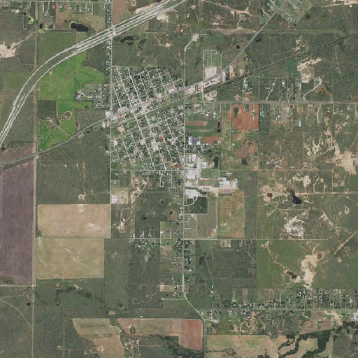 Aerial imagery of Holliday Middle School, TX