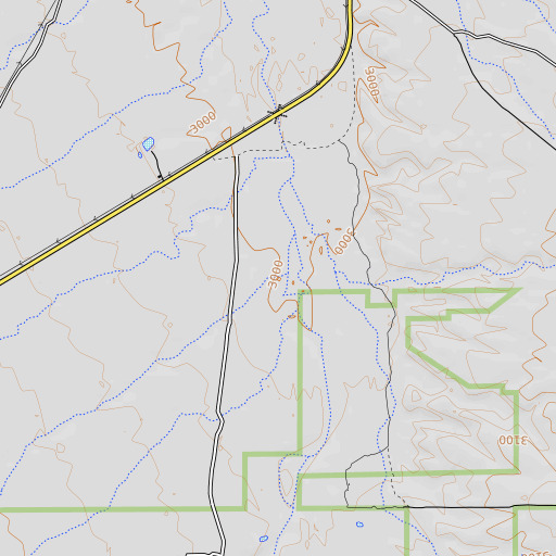 OpenTopoMap map of Brown Wash, AZ