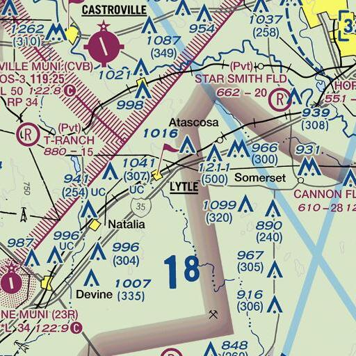FAA VFR chart of Lytle High School, TX