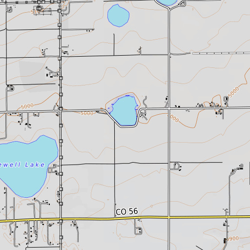 OpenTopoMap map of Hummel Dam, CO