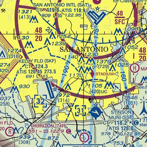 FAA VFR chart of Ruiz Elementary School, TX