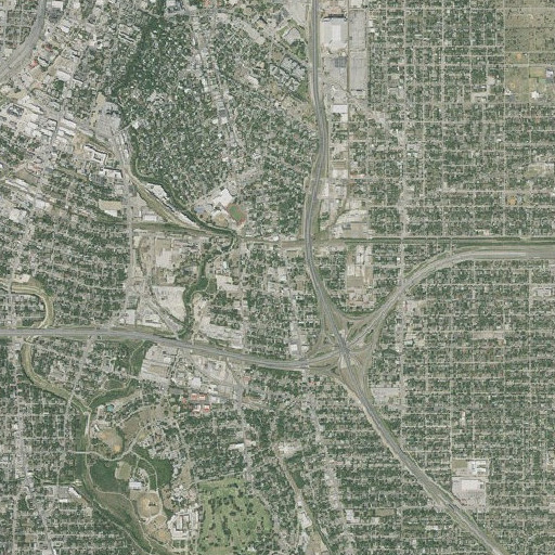 Aerial imagery of Robert B Green Elementary School, TX