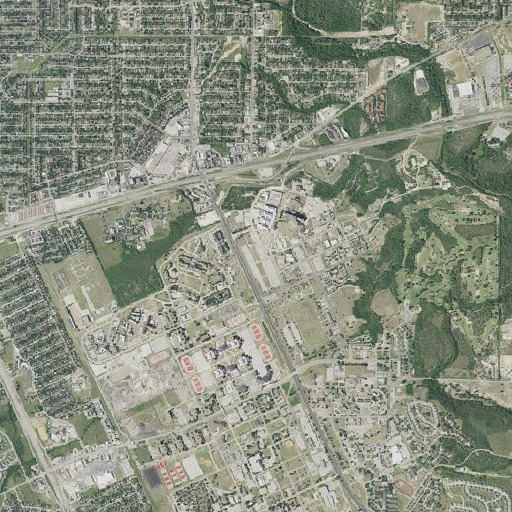 Aerial imagery of Lackland Elementary School, TX