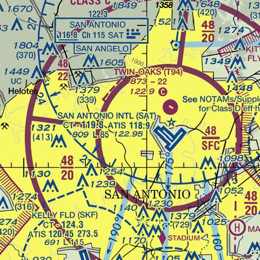 FAA VFR chart of Larkspur Elementary School, TX