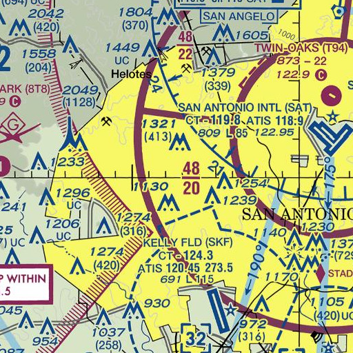 FAA VFR chart of Leon Valley Elementary School, TX
