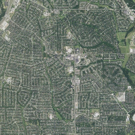 Aerial imagery of James Carson Elementary School, TX
