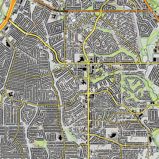 OpenTopoMap map of James Carson Elementary School, TX