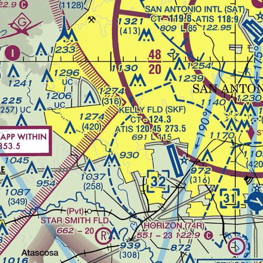 FAA VFR chart of Jay High School, TX