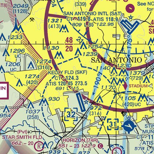 FAA VFR chart of Johnson Elementary School, TX