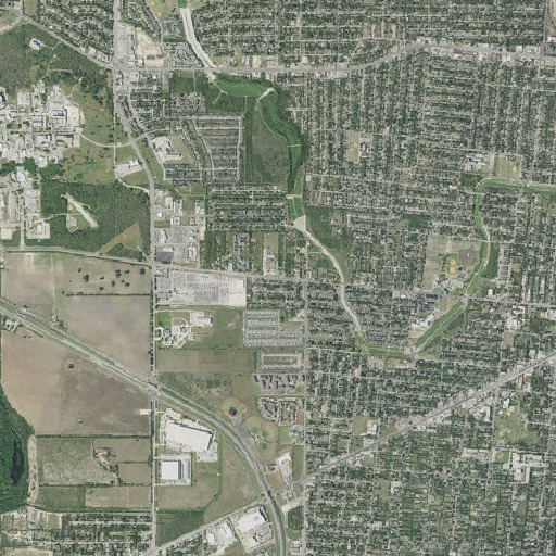 Aerial imagery of Johnson Elementary School, TX