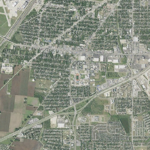 Aerial imagery of Kindred Elementary School, TX