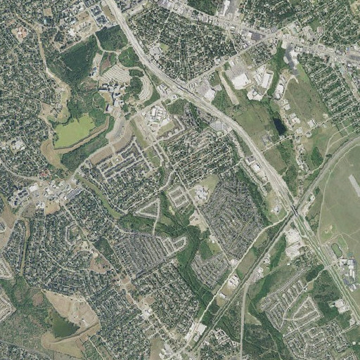 Aerial imagery of Kitty Hawk Middle School, TX