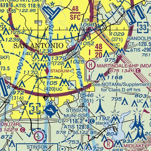 FAA VFR chart of Henry Carroll Elementary School, TX