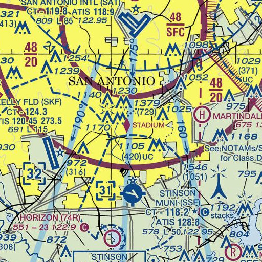 FAA VFR chart of Herff Elementary School, TX