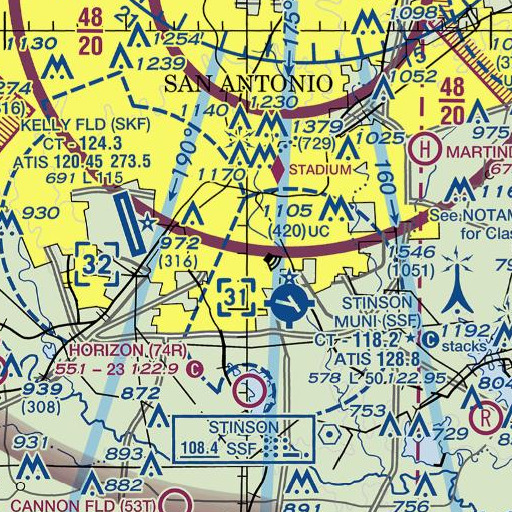 FAA VFR chart of Frank M Tejeda Academy, TX
