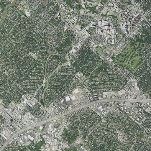 Aerial imagery of Glen Oaks Elementary School, TX