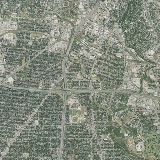 Aerial imagery of Harris Middle School, TX