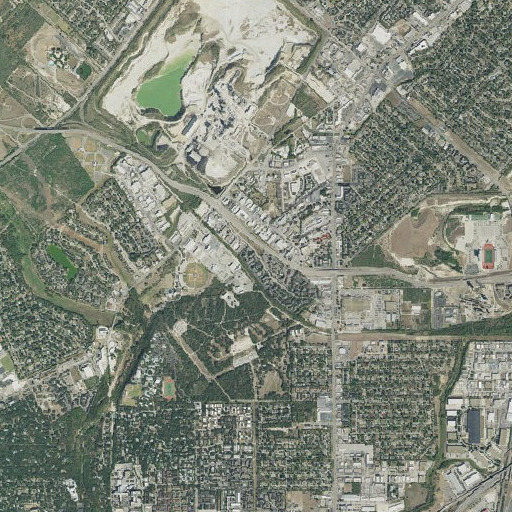 Aerial imagery of Center School, TX