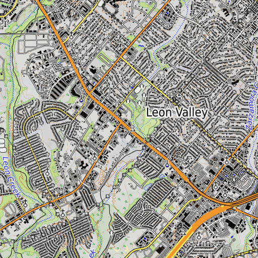 OpenTopoMap map of Challenge High School, TX