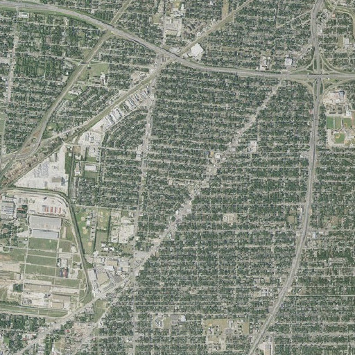 Aerial imagery of Charles Graebner Elementary School, TX