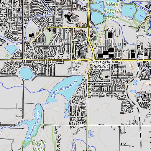 OpenTopoMap map of Ryan Gulch Dam, CO