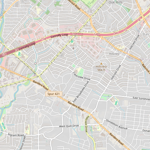 OpenStreetMap map of Colby Glass Elementary School, TX