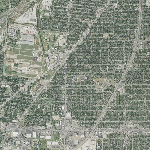Aerial imagery of Columbia Heights Elementary School, TX