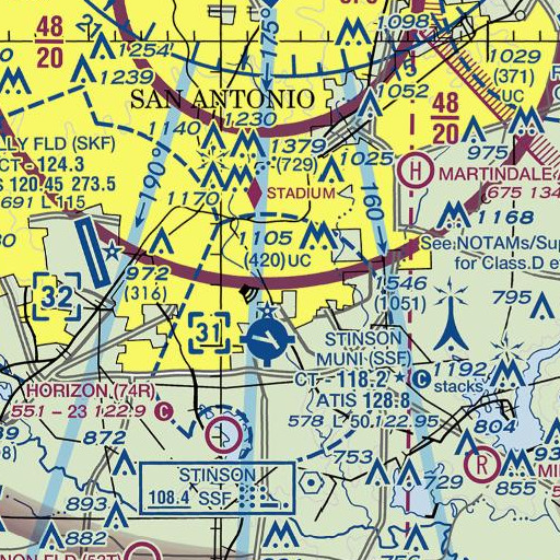 FAA VFR chart of Connell Middle School, TX