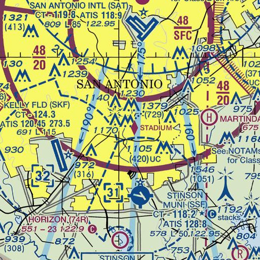 FAA VFR chart of David G Burnet Elementary School, TX