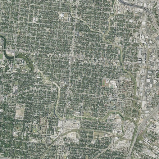 Aerial imagery of De Zavala Elementary School, TX