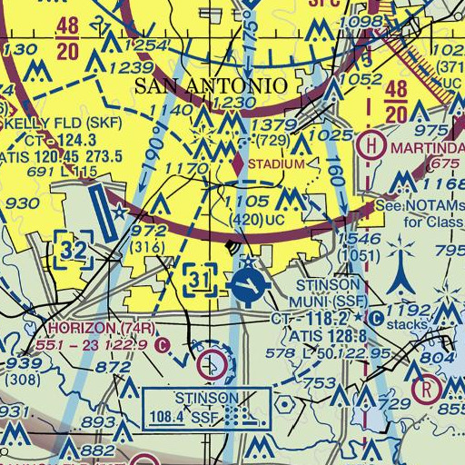 FAA VFR chart of E H Gilbert Elementary School, TX