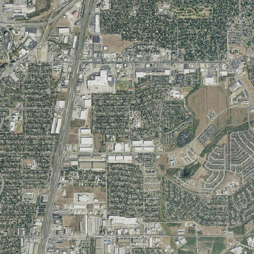 Aerial imagery of Camelot Elementary School, TX