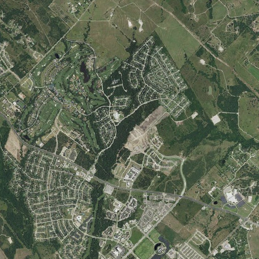 Aerial imagery of Sam Houston Elementary School, TX