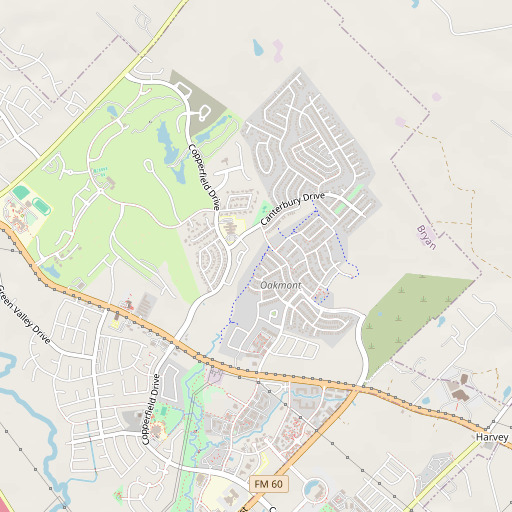 OpenStreetMap map of Sam Houston Elementary School, TX