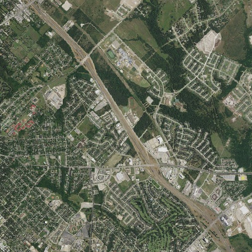 Aerial imagery of Sam Rayburn Middle School, TX
