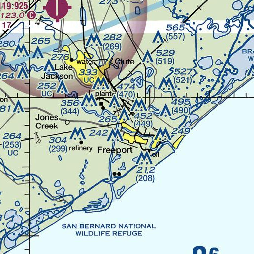 FAA VFR chart of Velasco Elementary School, TX