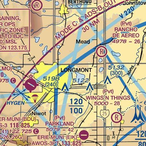 FAA VFR chart of Calkins Dam, CO