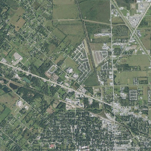Aerial imagery of Hood Case Elementary School, TX