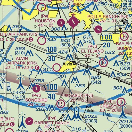 FAA VFR chart of Melba Passmore Elementary School, TX