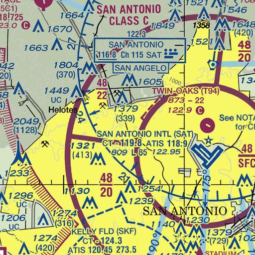 FAA VFR chart of Tom Clark High School, TX
