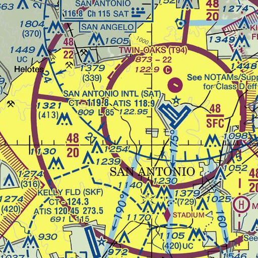 FAA VFR chart of Transitions School, TX