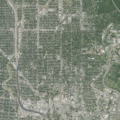 Aerial imagery of Twain Middle School, TX