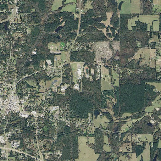 Aerial imagery of Atlanta High School, TX