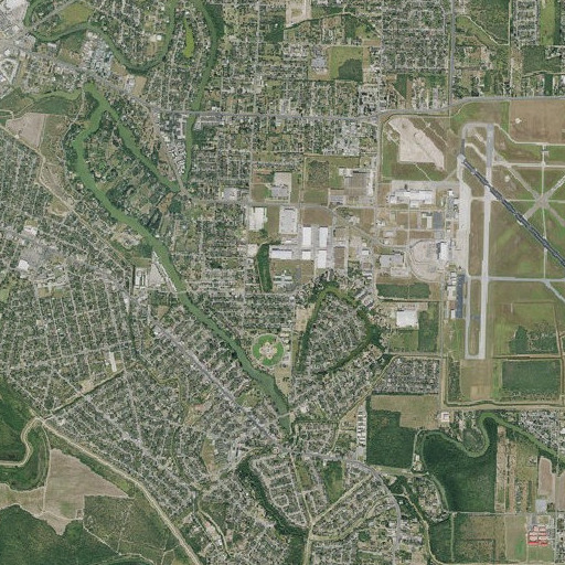 Aerial imagery of Morningside Elementary School, TX