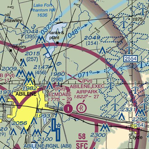 FAA VFR chart of Hamby Elementary School, TX