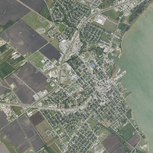 Aerial imagery of Travis Middle School, TX