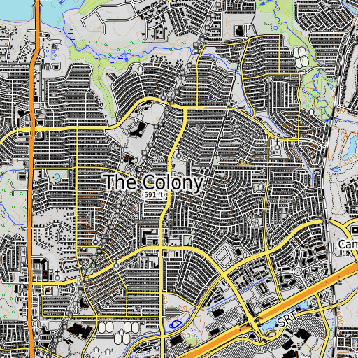 OpenTopoMap map of Morningside Elementary School, TX