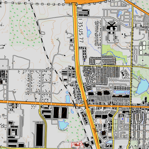 OpenTopoMap map of Nelson Learning Center, TX