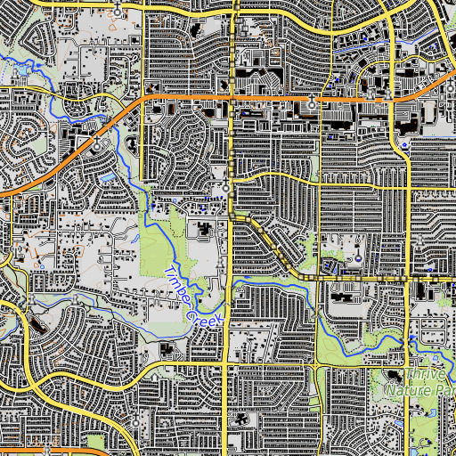 OpenTopoMap map of Garden Ridge Elementary School, TX
